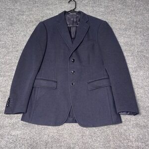 Lab Pal Zileri Men's Blazer 46 Navy Blue Wool Cotton Sport Coat Made in Italy